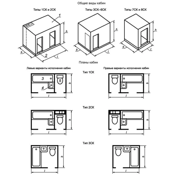 Кабина санитарно-техническая 4СК 24